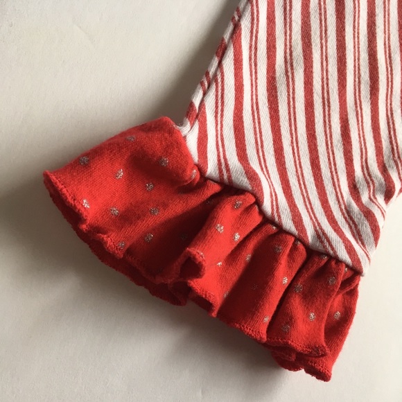 EUC 12m Christmas set with ruffles candy cane stripes - Picture 9 of 10